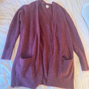 A New Day Cozy Burgundy Sweater